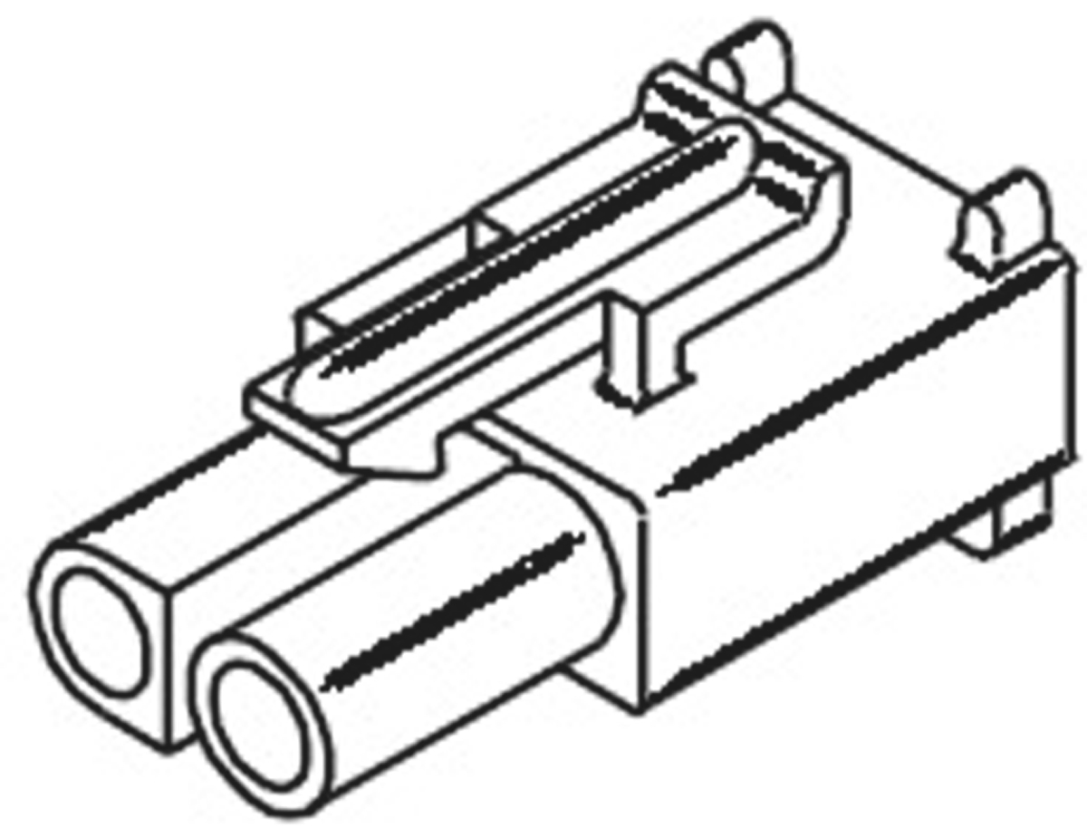 Molex, STANDARD .093" Female Connector Housing, 6.7mm Pitch, 2 Way, 1 Row