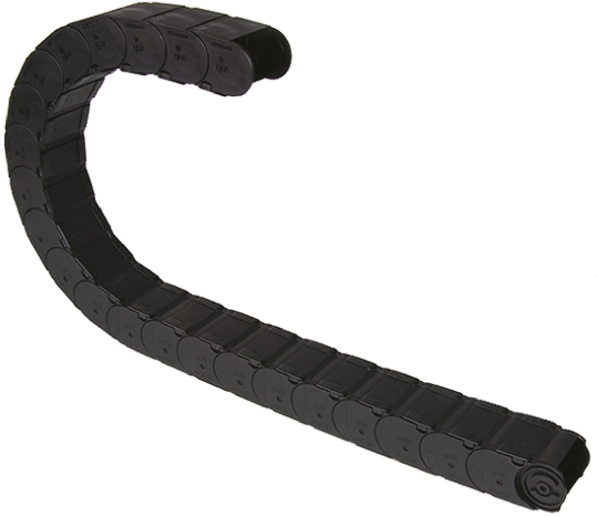 Igus 167, e-chain Black Cable Chain - Flexible Slot, W143 mm x D64mm, L1m, 200 mm Min. Bend Radius, Igumid G