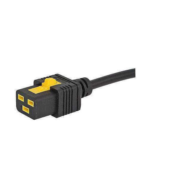 Schurter Straight IEC C19 Socket to Straight CEE 7/7 Plug Power Cord, 6m
