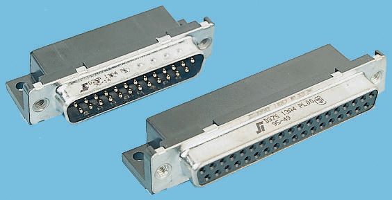 Amphenol Communications Solutions Delta D 25 Way Right Angle Through Hole D-sub Connector Plug, 2.76mm Pitch, with M3