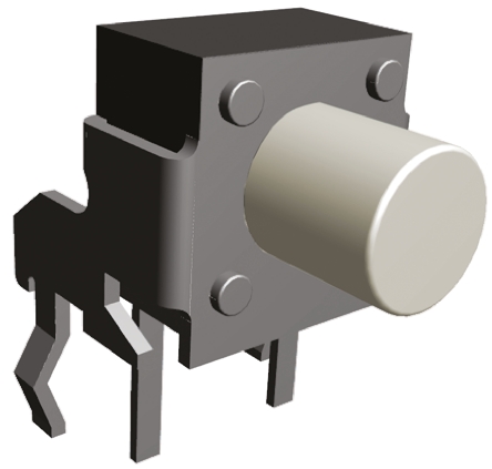 TE Connectivity White Button Tactile Switch, SPST 50 mA @ 24 V dc 3.56mm