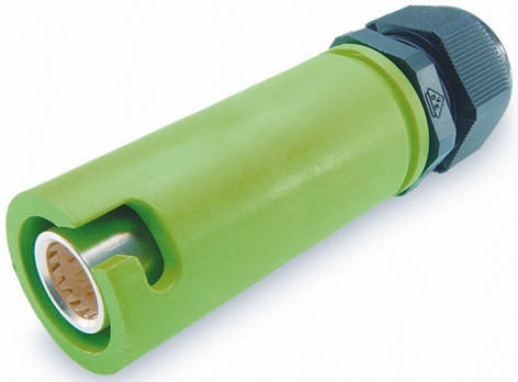 ITT Cannon, Veam Snaplock IP65 Green Cable Mount 1P Industrial Power Socket, Rated At 250A, 1.0 kV