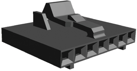 TE Connectivity, AMPMODU MTE Female Connector Housing, 2.54mm Pitch, 7 Way, 1 Row