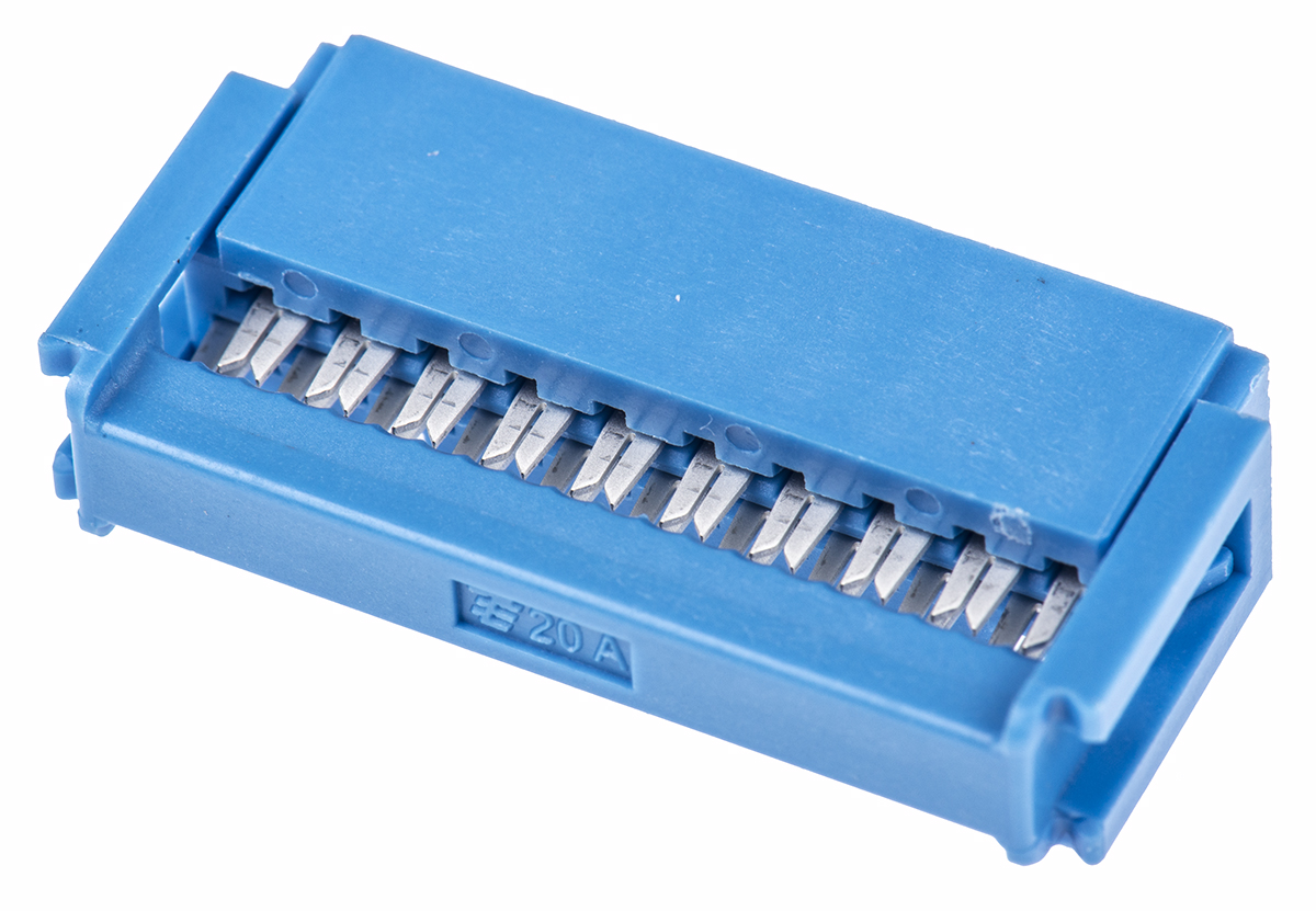 TE Connectivity 20-Way IDC Connector Socket for Cable Mount, 2-Row