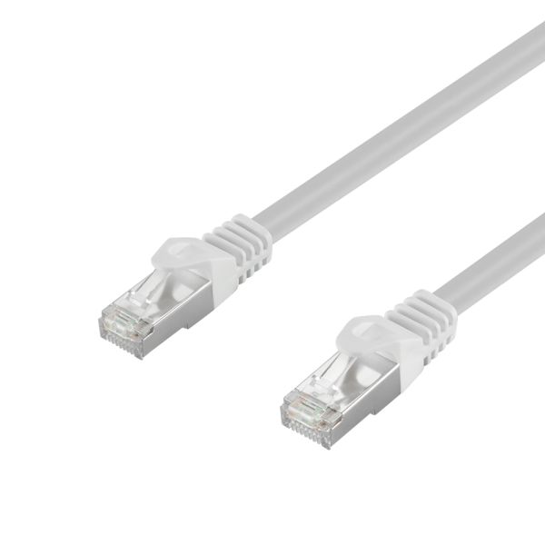 TaoglasTEC11, 6ft Cat6a, White RJ45 to Male RJ45 Male, SF/FTP Shielded, Terminated PVC Sheath