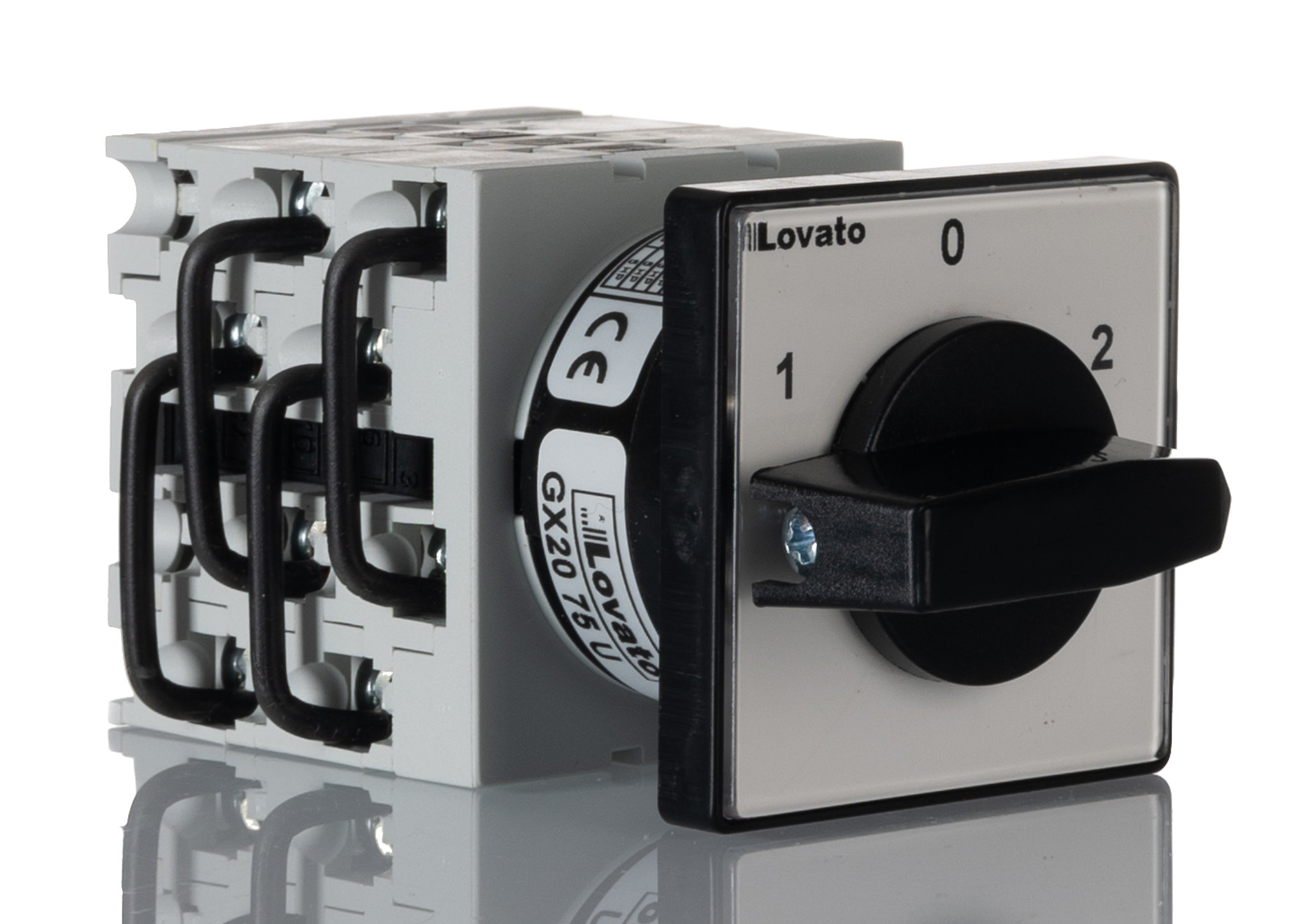 Lovato, 4PDT 3 Position 60° Changeover Cam Switch, 20A, Knob Actuator