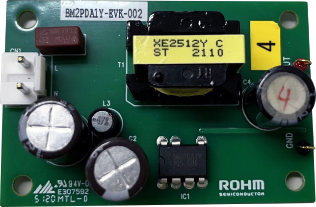 ROHM BM2PDA1Y-EVK-002 Flyback Converter for BM2PDA1Y-Z for Non Isolated PWM Type Flyback Convertor