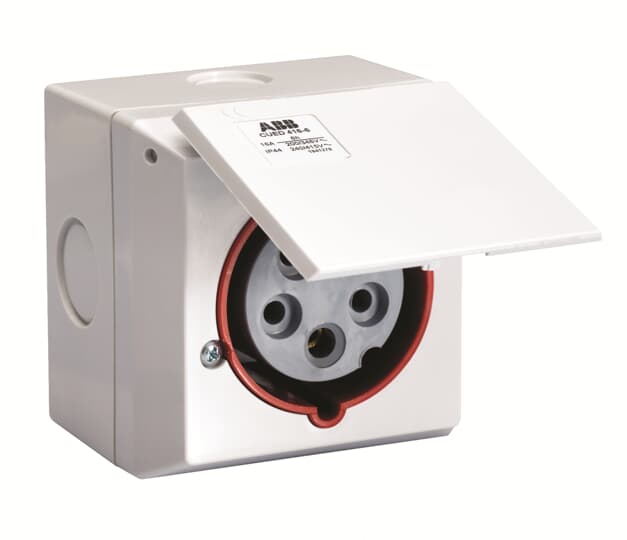 Amphenol Industrial, 2CMA1 IP44 White 2P+E Industrial Power Socket, Rated At 16A, 250 V
