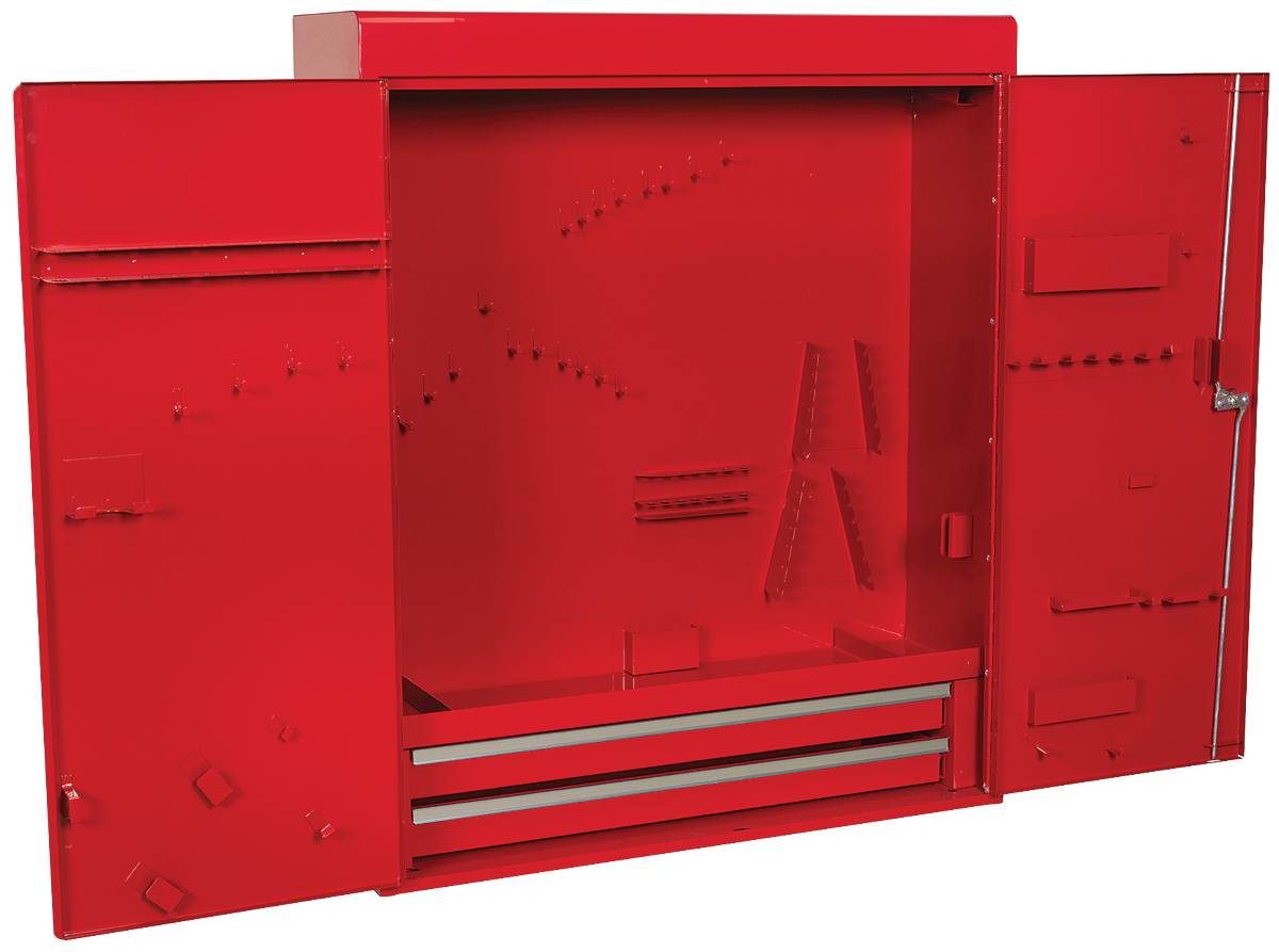 RS PRO 2 Drawer Heavy Gauge Steel Wall Mount Tool Cabinet