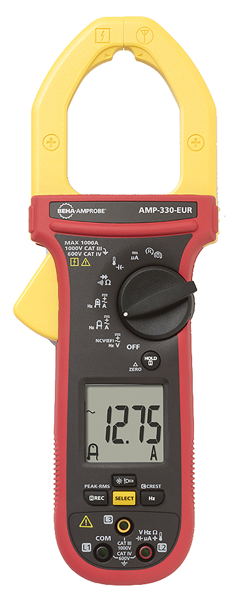 Beha-Amprobe AMP 330 Clamp Meter, 1000A dc, Max Current 1000A ac CAT III 1000V