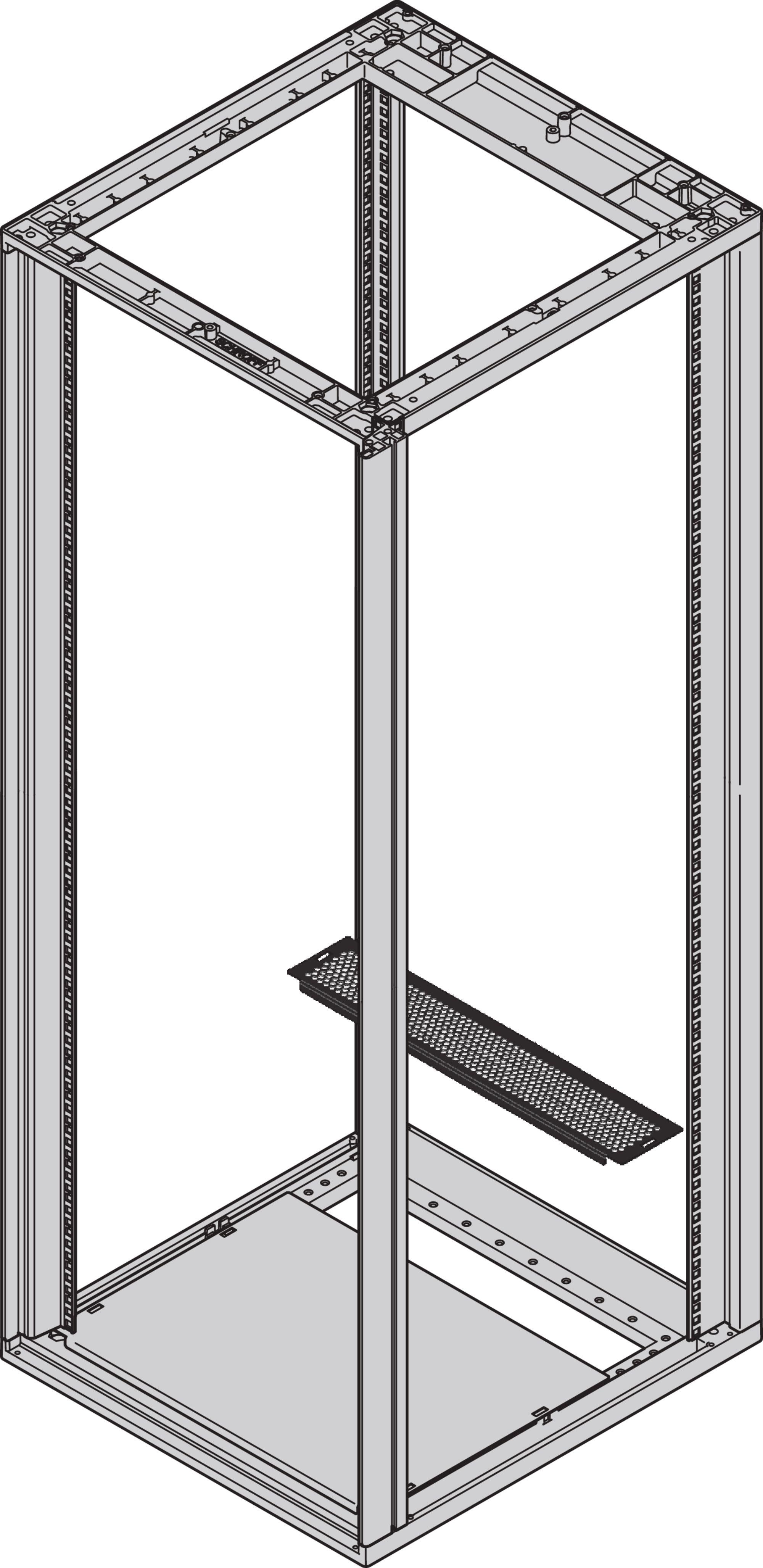nVent SCHROFF Base Plate, 6U, 485 x 92mm