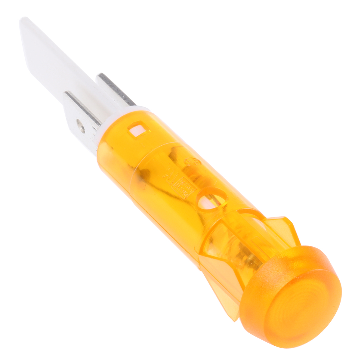 Arcolectric (Bulgin) Ltd 0276 Series Orange Neon Panel Mount Indicator, 110V ac, 9.5mm Mounting Hole Size, Solder Tab