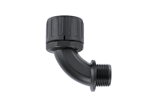 HellermannTyton 90° Elbow, Cable Conduit Fitting, 67mm Nominal Size, M63, Polyamide 6.6 (PA66), Black