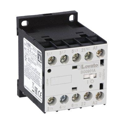 Lovato BG09 Contactor, 24 V Coil, 3-Pole, 9 A, 5 kW, 1NC, 690 V
