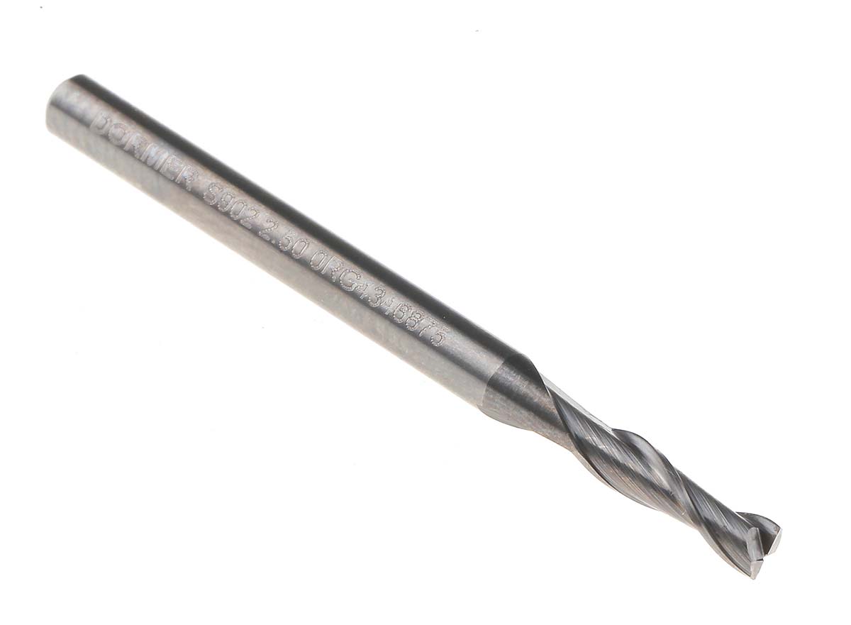 Dormer Plain Slot Drill, 2.5mm Cut Diameter