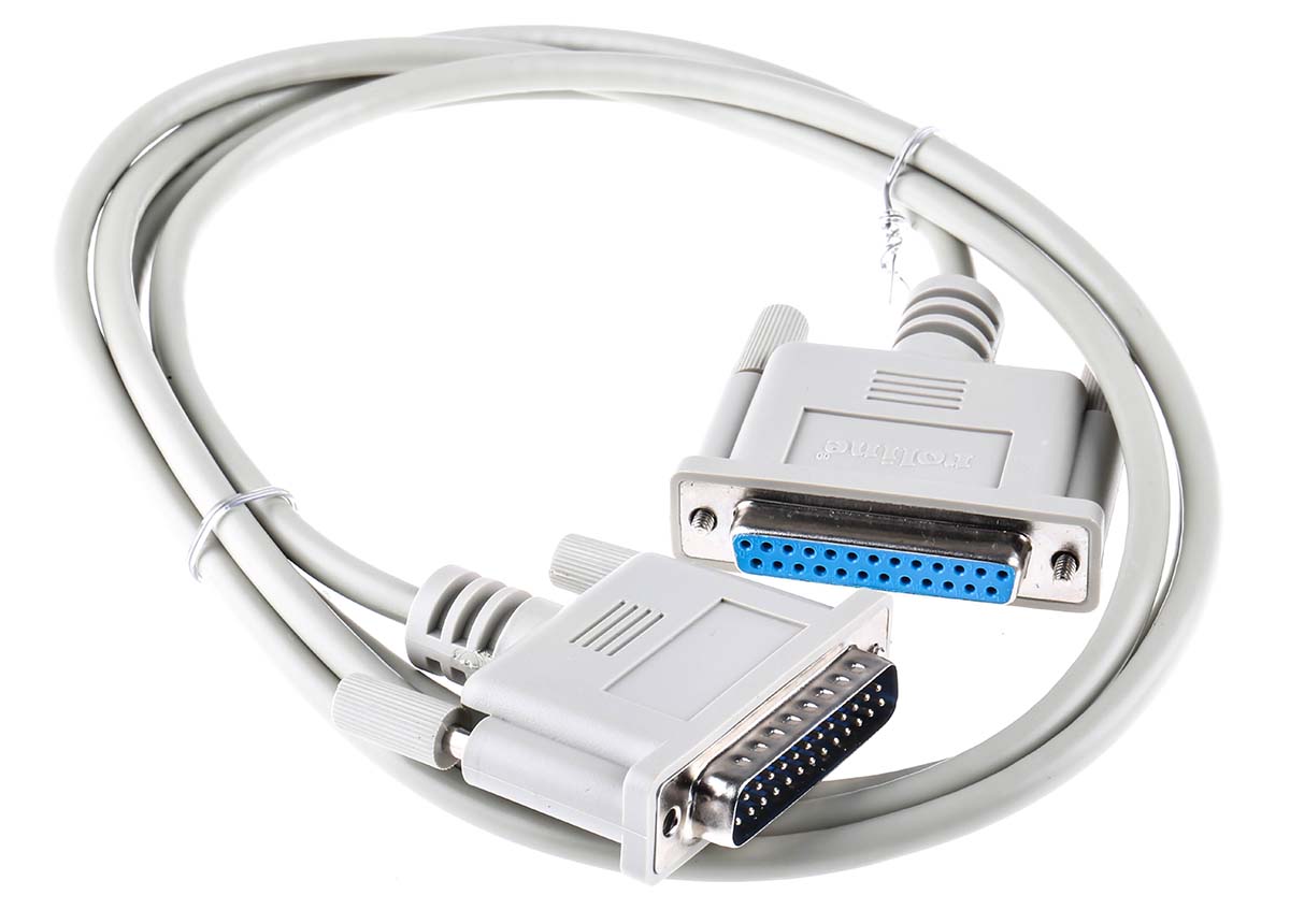 Roline Male 25 Pin D-sub to Female 25 Pin D-sub Serial Cable, 1.8m