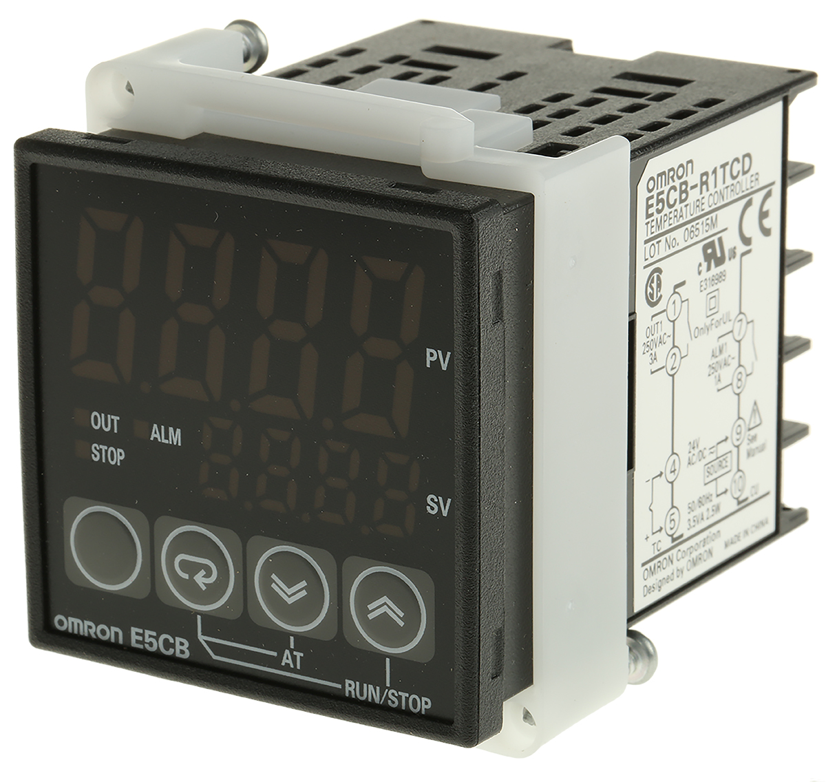 Omron E5CB Panel Mount PID Temperature Controller, 48 x 48mm, 1 Output Relay, 24 V ac/dc Supply Voltage ON/OFF, PID,