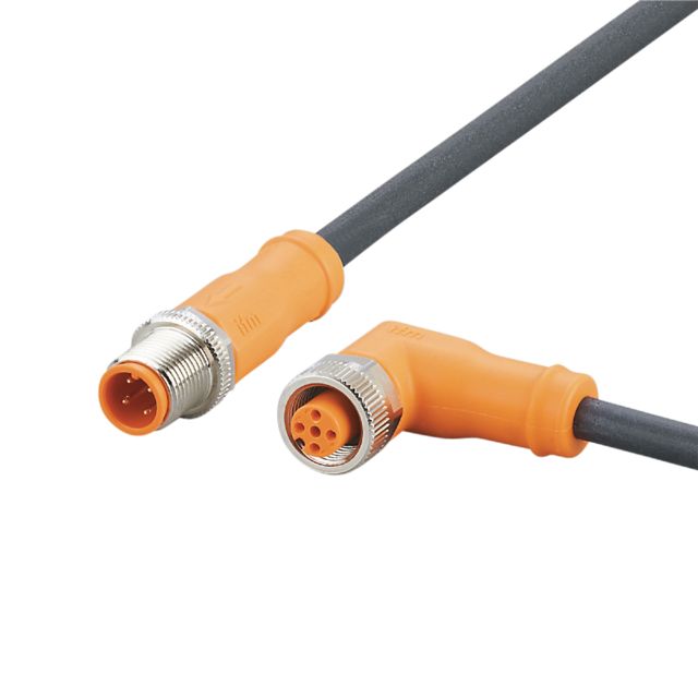 ifm electronic Male 4 way M12 to Female 5 way M12 Communication Cable, 5 m