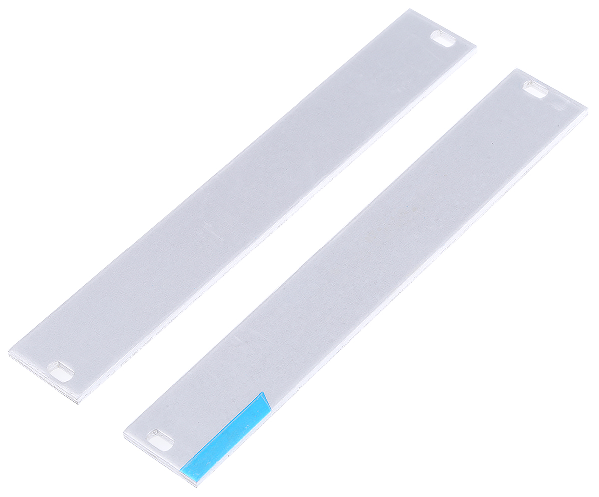 nVent SCHROFF Grey Aluminium Front Panel, 3U, 4HP