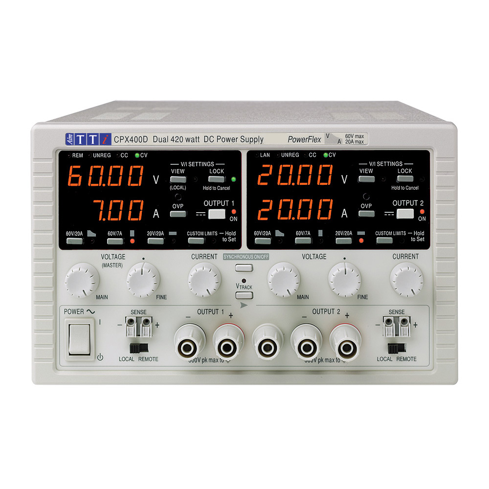 Aim-TTi CPX Series Digital Bench Power Supply, 0 → 60V, 0 → 20A, 2-Output, 840W - UKAS Calibrated