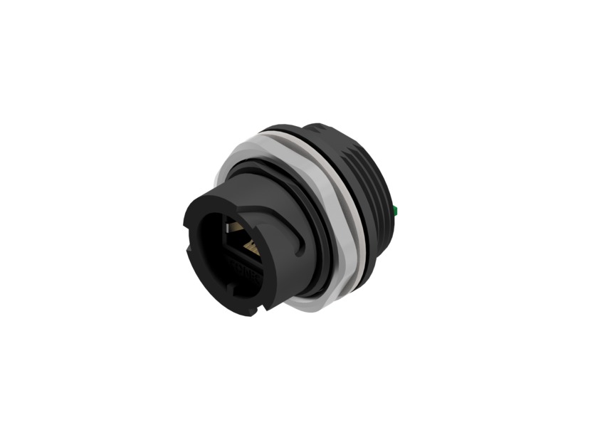 CONEC 17 Series Single-Port RJ45 Receptacle Assembly Kit, Cat5e, Shielded