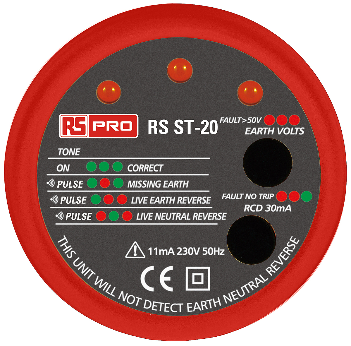 RS PRO, Model RS ST20 Socket Tester 30mA 230V ac RS Calibration