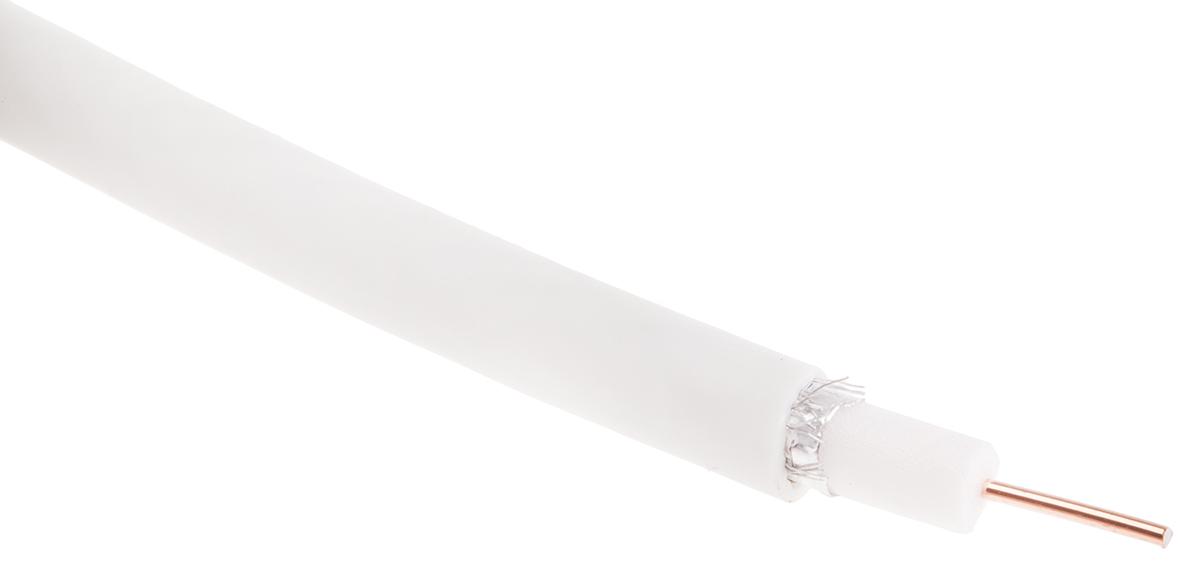 RS PRO, 100 m 75 Ω White