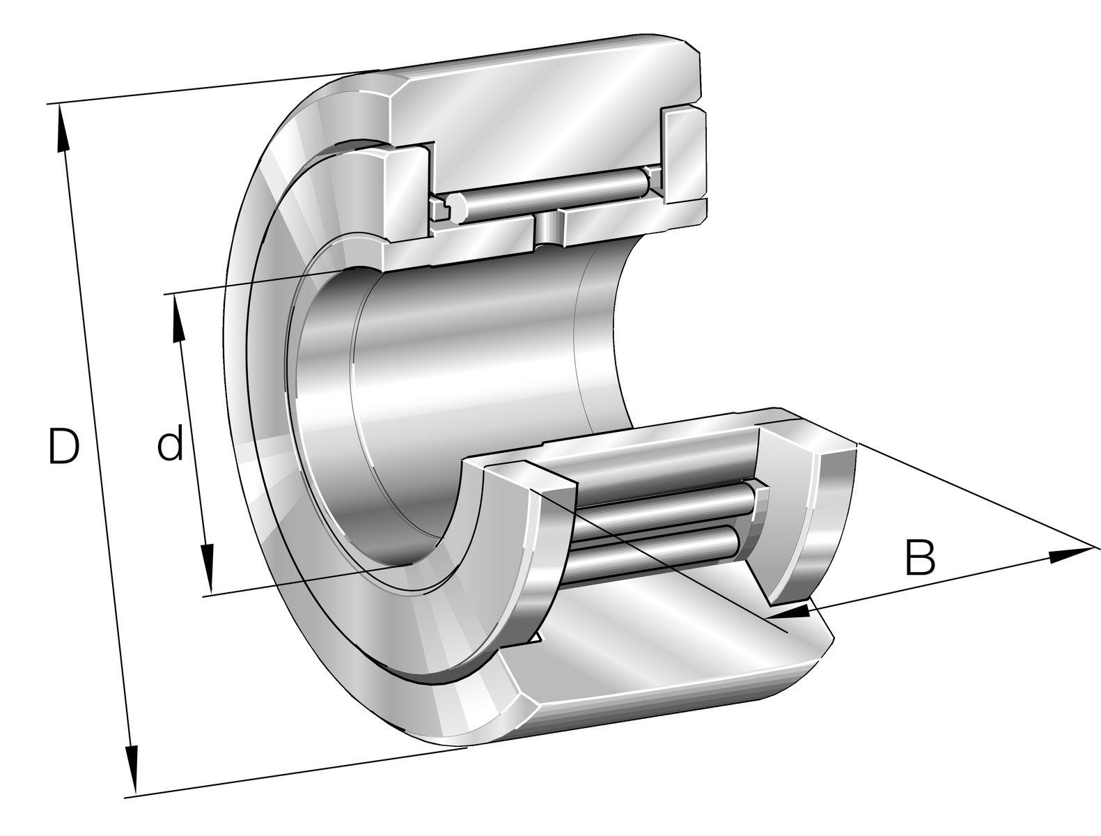 Yoke Type Track Roller Track Roller NATR20, 20mm ID, 47mm OD