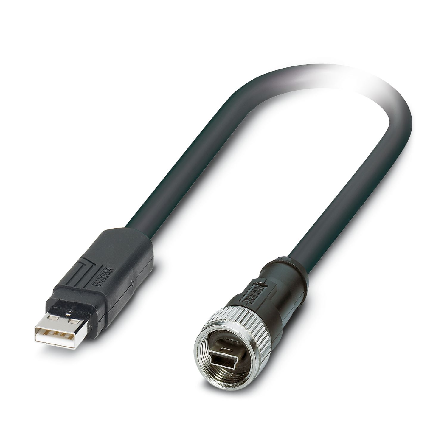 Phoenix Contact , Male USB A to Female Mini USB B, 2m