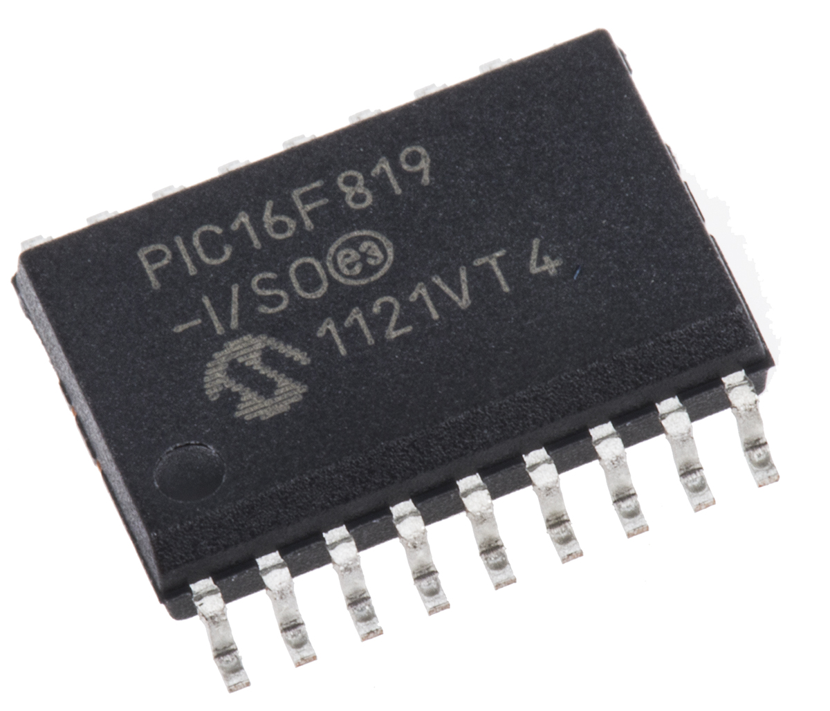 Microchip, 8 bit PIC Microcontroller, 40 MHz, 3.5kB FLASH, 18-Pin SOIC