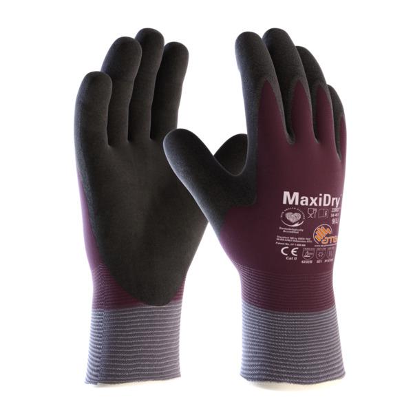 ATG MaxiDry Zéro Purple Acrylic, Nylon (Liner) Work Gloves, Size 11, Nitrile Coating
