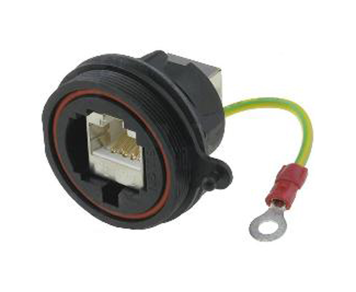 Bulgin PX0 Series Female RJ45 Connector, Panel Mount, Cat5e Straight
