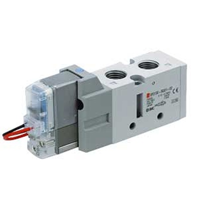 SMC 5 Port Solenoid Valve Solenoid Valve - Solenoid/Pilot G 1/8 VF3000 Series 24V dc