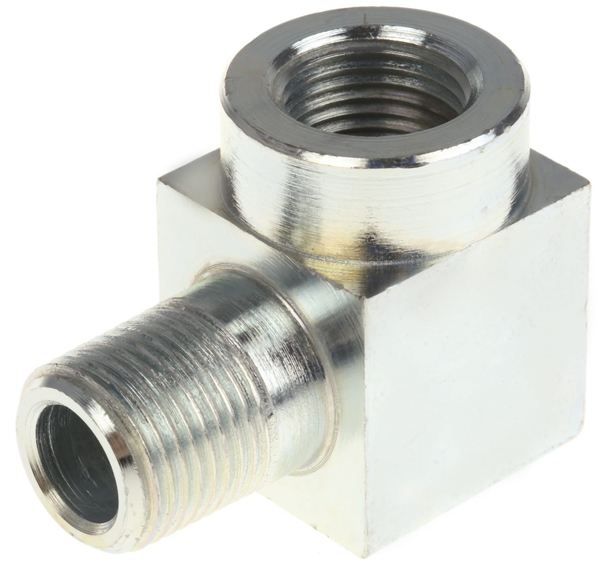 Enerpac Hydraulic Elbow Threaded Adapter, FZ1616, NPT 3/8 Female NPT 3/8 Male