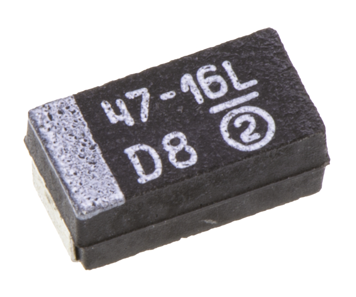 Vishay 47μF MnO2 Tantalum Capacitor 16V dc, 293D Series