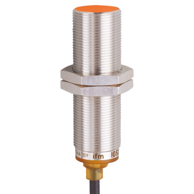 ifm electronic Inductive Threaded Barrel Proximity Sensor, M18, 8 mm Detection, PNP NC, 10 → 30 V dc
