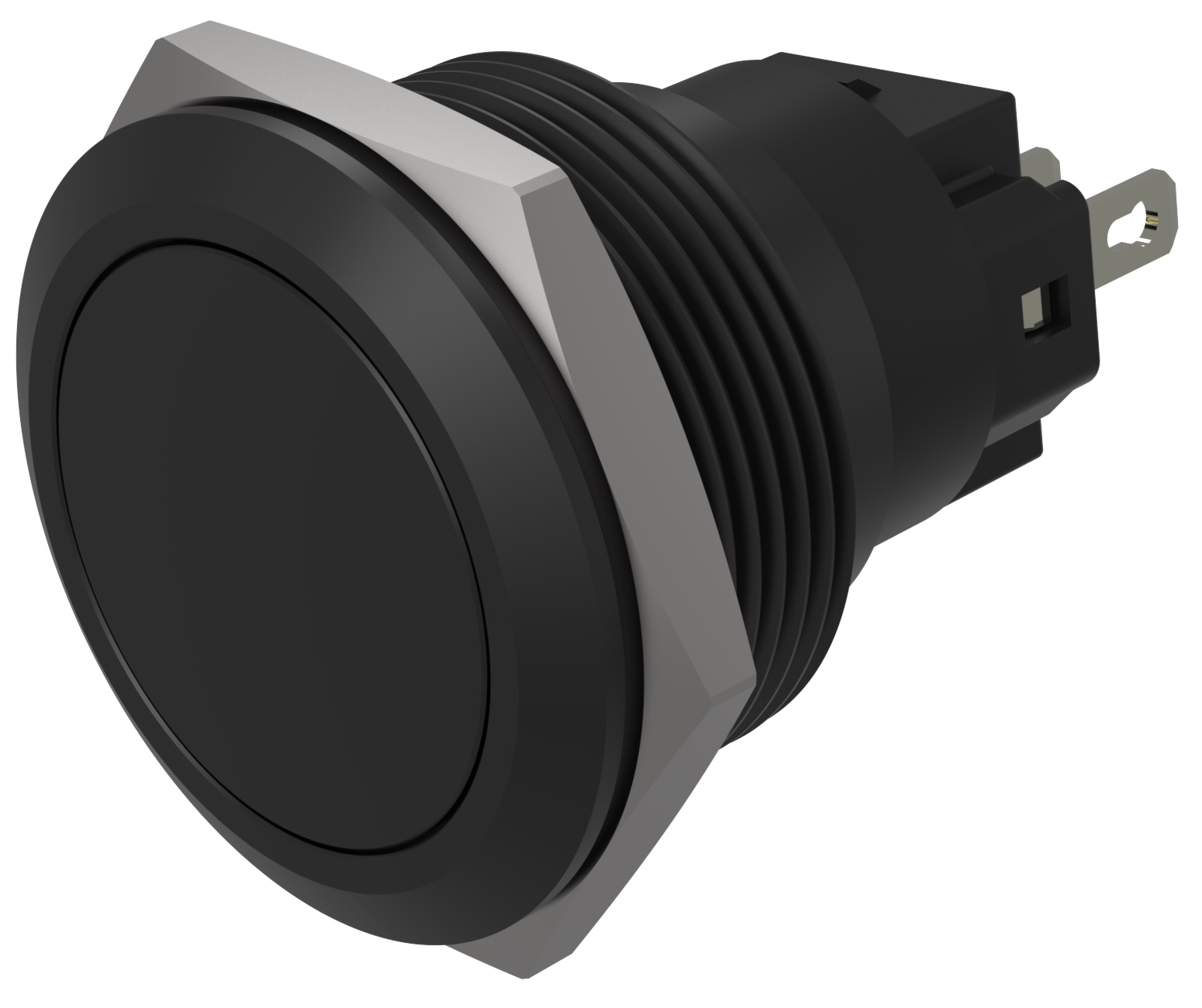 EAO Series 82 Series Push Button Switch, Maintained, Flush Mount, 22mm Cutout, SPST, SPST, IP65, IP67