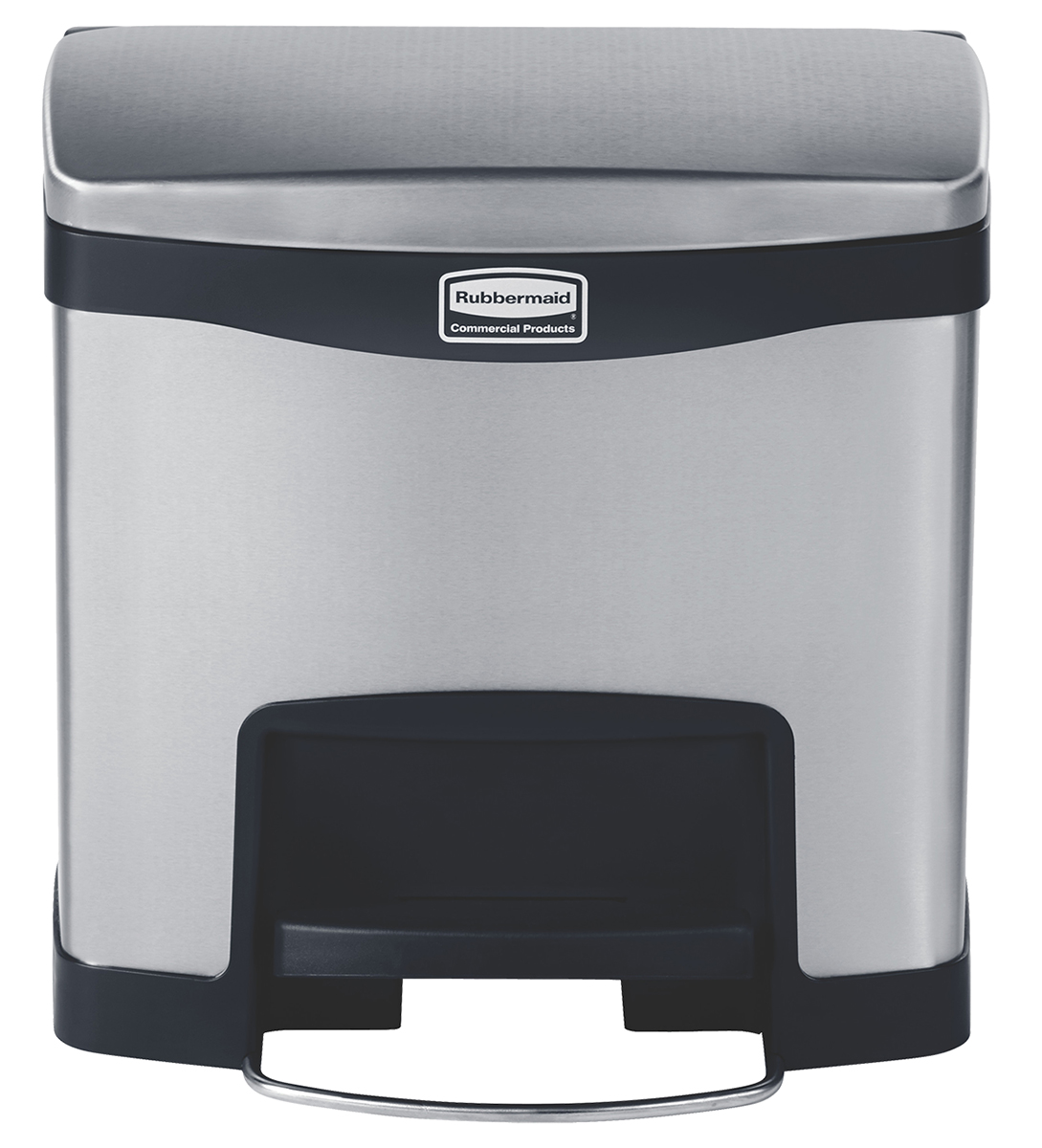 Rubbermaid Commercial Products Slim Jim 15L Silver Pedal Stainless Steel Waste Bin