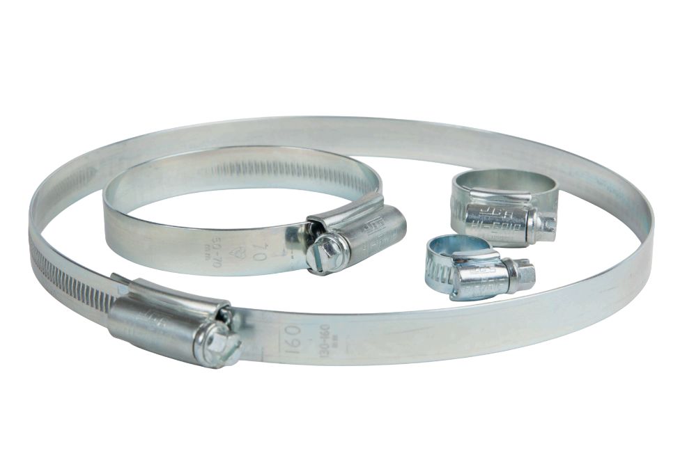 HI-GRIP Zinc Plated Slotted Hex Hose Clip, 310 → 340mm ID
