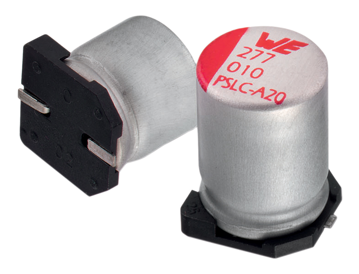 Wurth Elektronik 100μF Surface Mount Polymer Capacitor, 25V dc