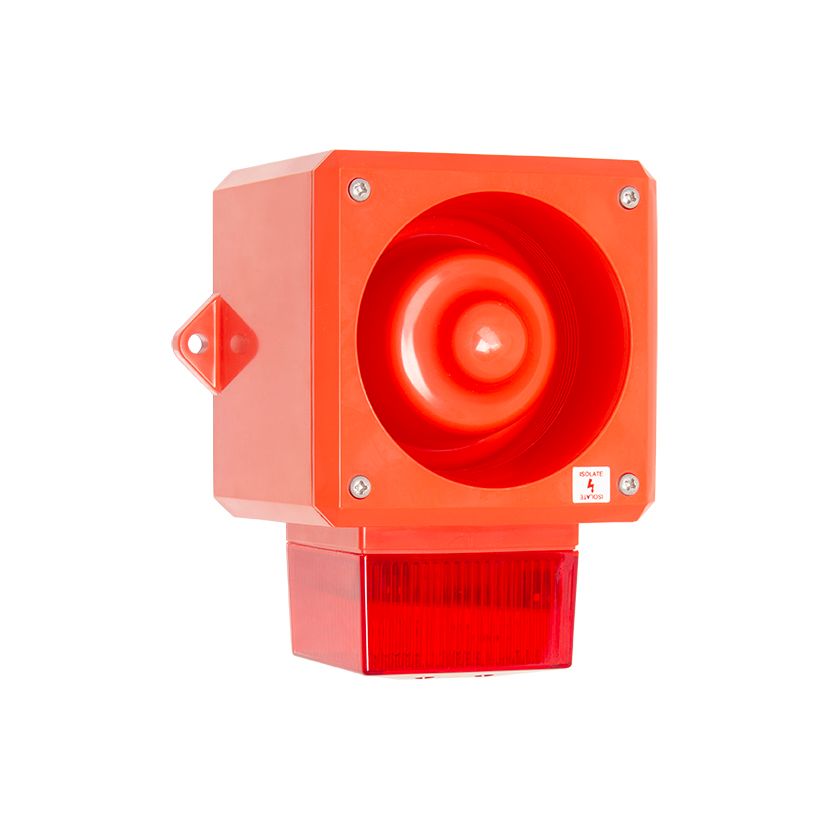 Clifford & Snell YL50 Series Red Sounder Beacon, 230 V ac, IP66, Wall Mount, 112dB at 1 Metre