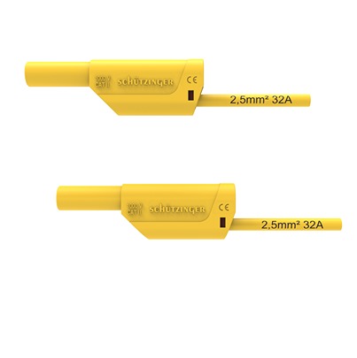 Schutzinger Test lead, 32A, 1kV, Yellow, 200cm Lead Length
