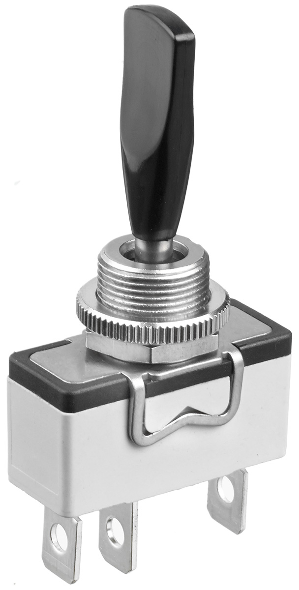 APEM Toggle Switch, Panel Mount, On-Off-On, SPDT, Solder Lug Terminal, 250V ac