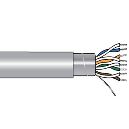 Alpha Wire Alpha Essentials Communication & Control Control Cable, 6 Cores, 0.25 mm² 24 AWG, Screened, 100 ft, Grey