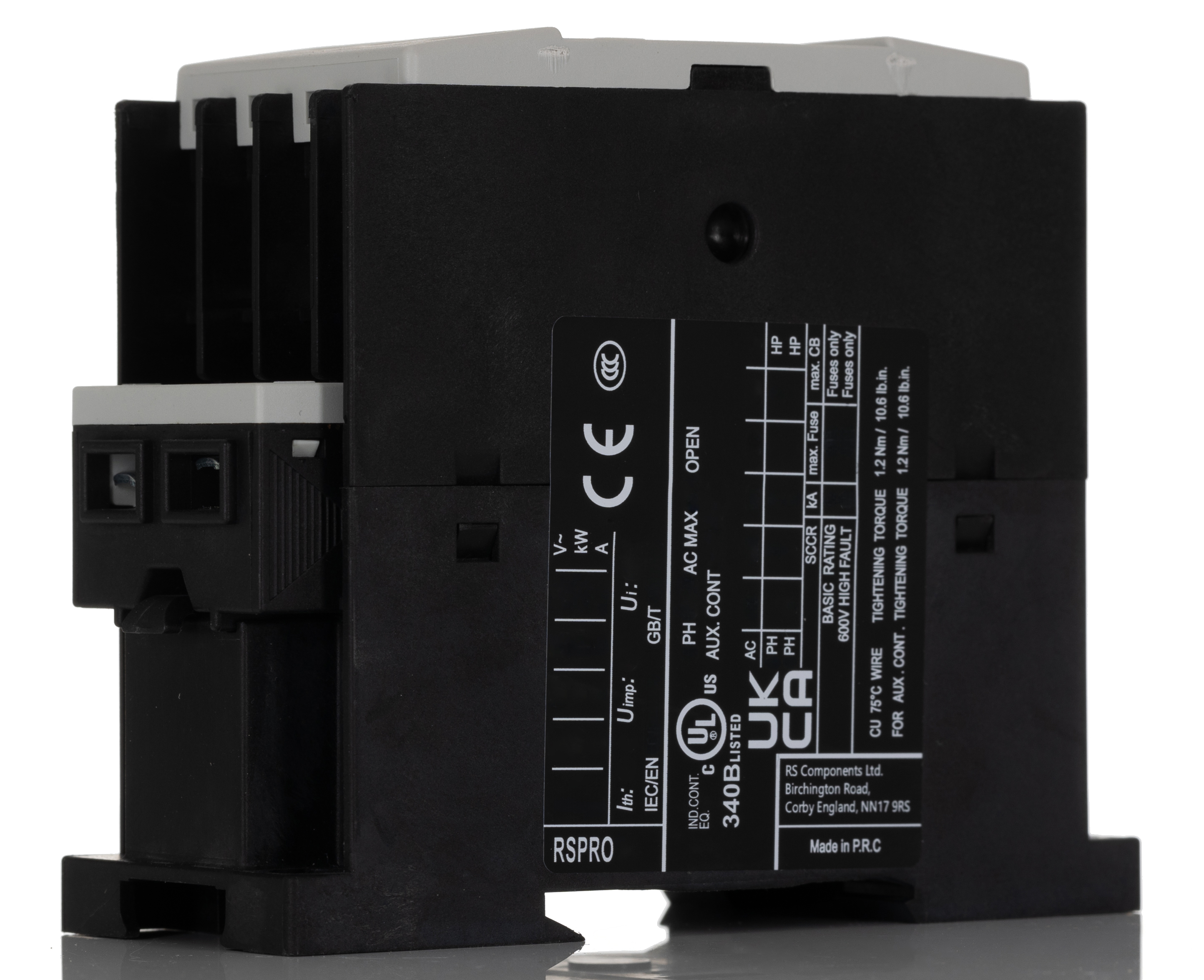 RS PRO Contactor, 110 V ac Coil, 1-Pole, 4 A 24 V, 3 NO/1 NC, 500V