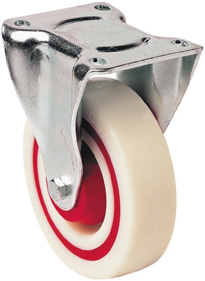 Guitel Hervieu Fixed Castor Wheel, 200kg Capacity, 125mm Wheel