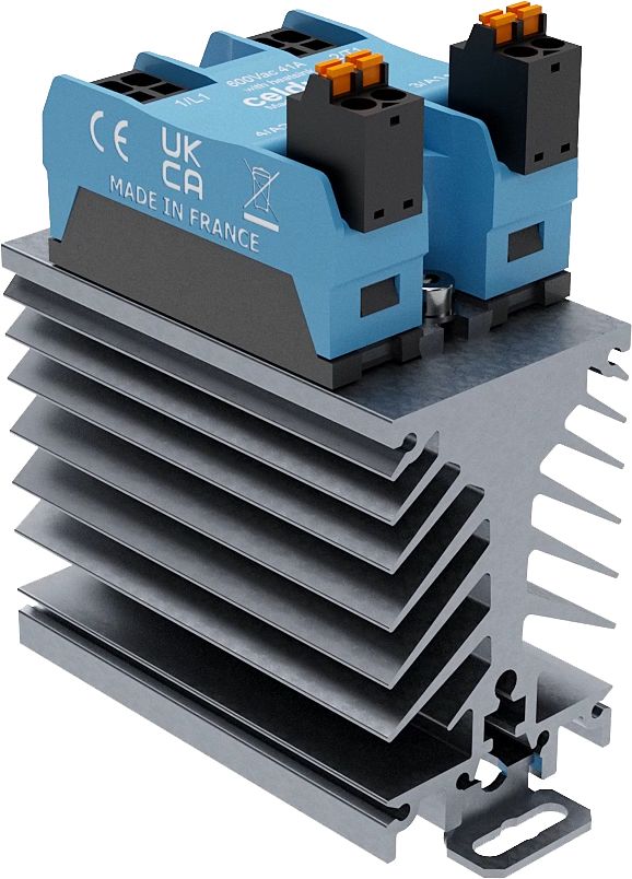 Celduc SOR9 Series Solid State Relay, 28 A Load, DIN Rail Mount, 280 V ac Load, 32 Vdc Control