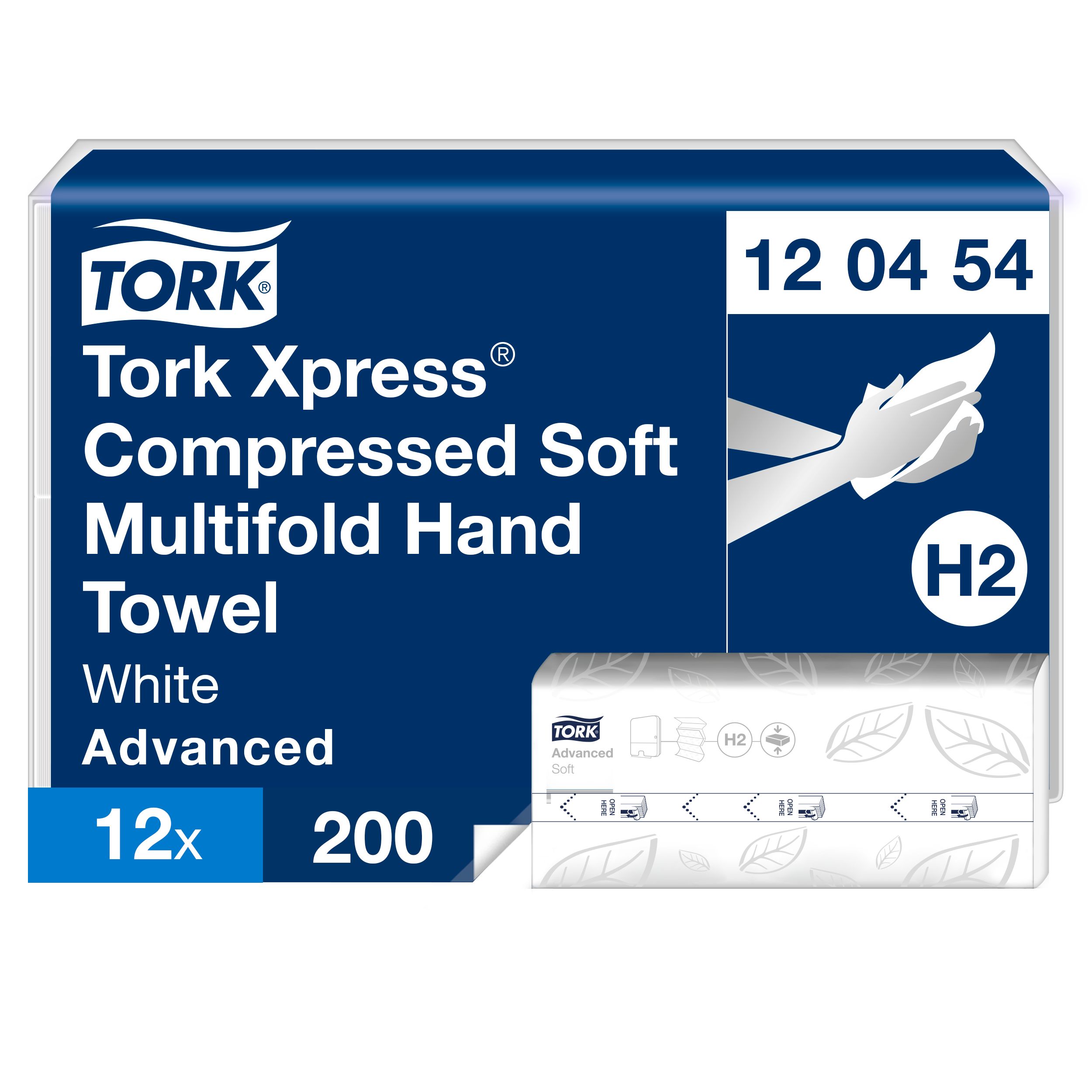 Tork Multifold White Paper Towel, 320 x 212mm, 2-Ply, 12 x 200 Sheets Sheets