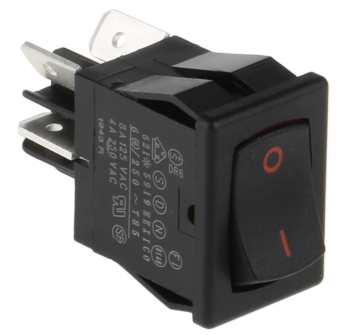 Carlingswitch DPST, On-Off Rocker Switch Panel Mount