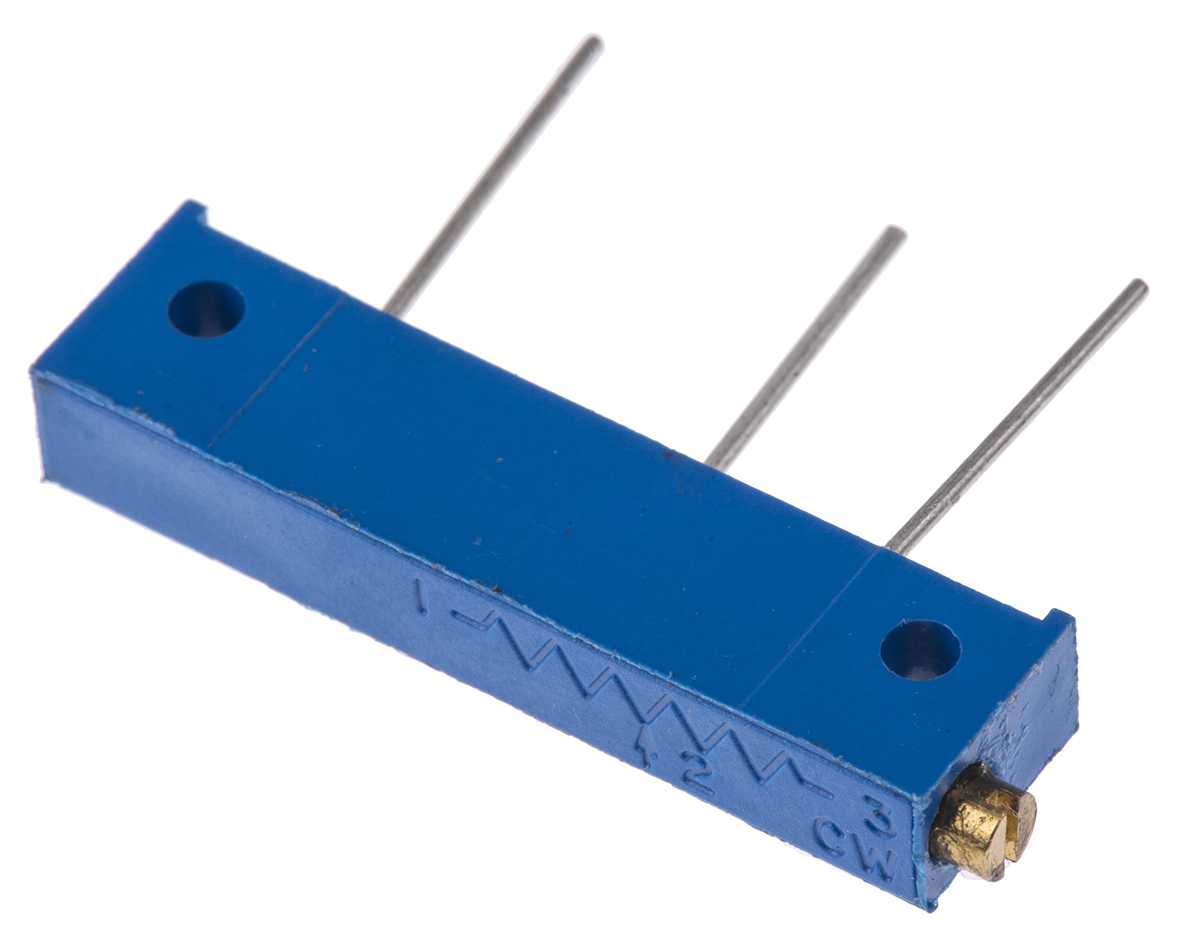 100Ω, Through Hole Trimmer Potentiometer 1W Side Adjust Vishay, 70Y